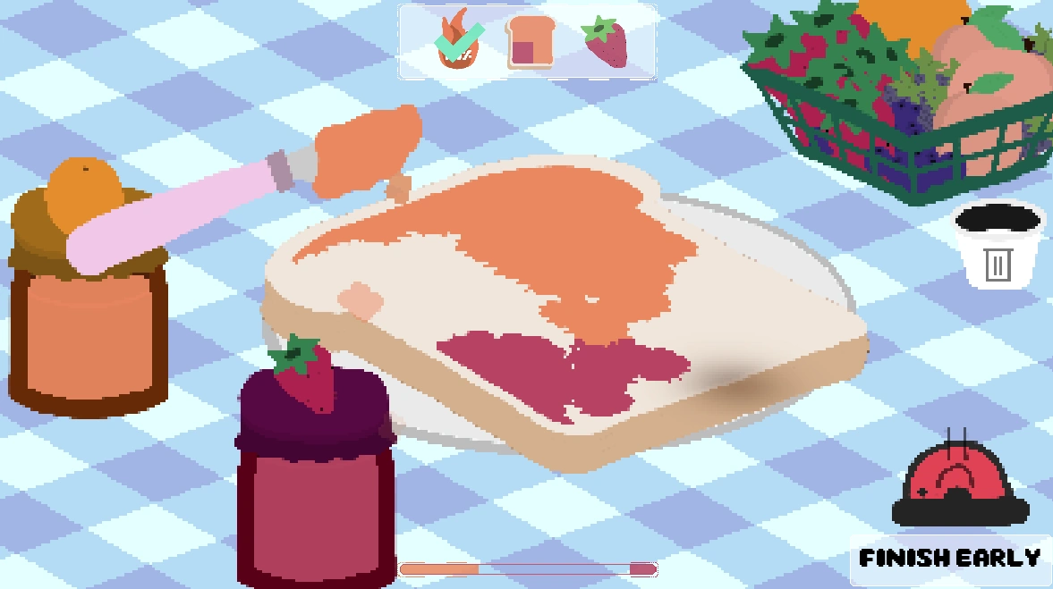 Screenshot of the Picnic Perfect Sandwich game's game loop