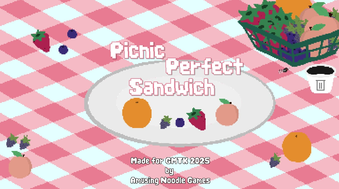 Screenshot of the Picnic Perfect Sandwich game's title screen